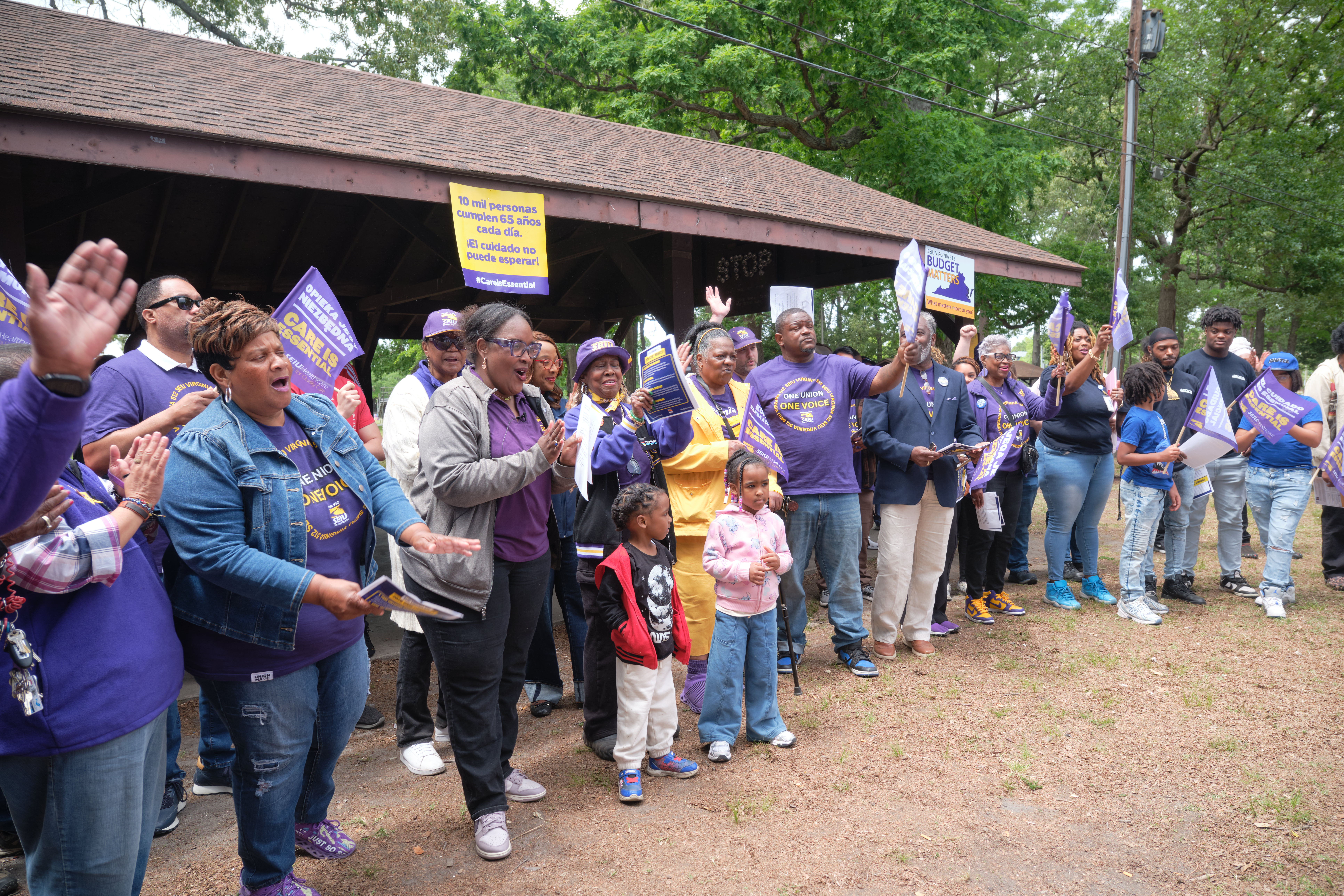 SEIU Virginia 512 Members Demand Respect, Fair Wages, and Collective Bargaining Rights During During May Day Rally